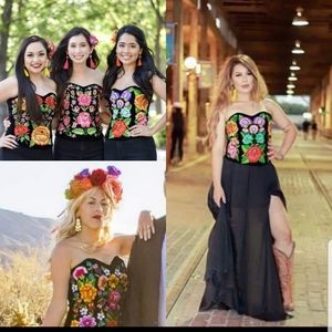 Embroidered Mexican Corset